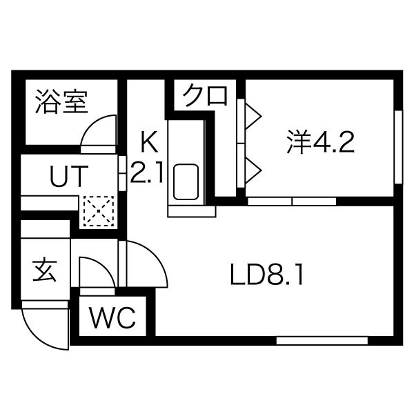 maison　Riel学園前の間取り