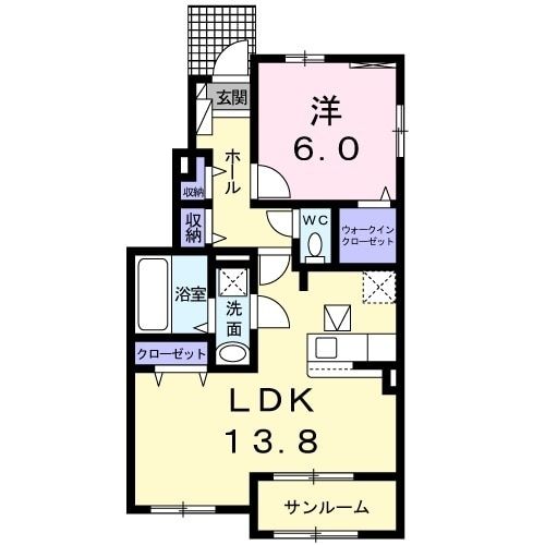 児玉郡上里町大字神保原町のアパートの間取り