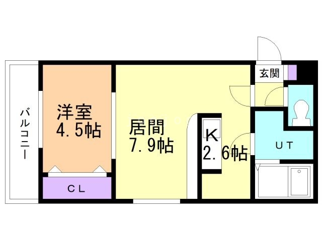 札幌市豊平区月寒西一条のマンションの間取り