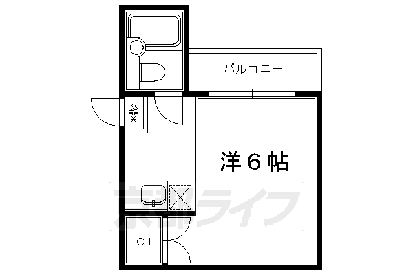 京都市中京区壬生馬場町のマンションの間取り