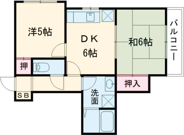 京都市西京区上桂北村町のマンションの間取り