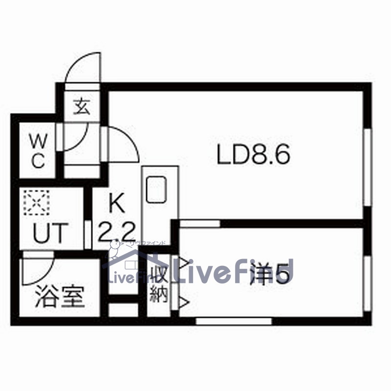 札幌市中央区南二条東のマンションの間取り