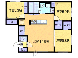 仮）ノルフィーノ美園Ｉの間取り