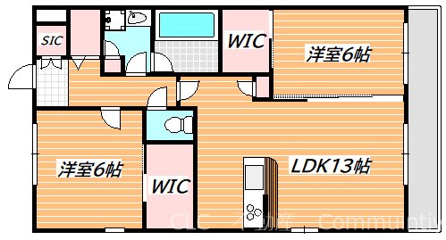 浦安市富士見のアパートの間取り