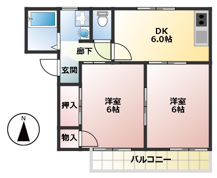 メゾンフラテＮ棟の間取り