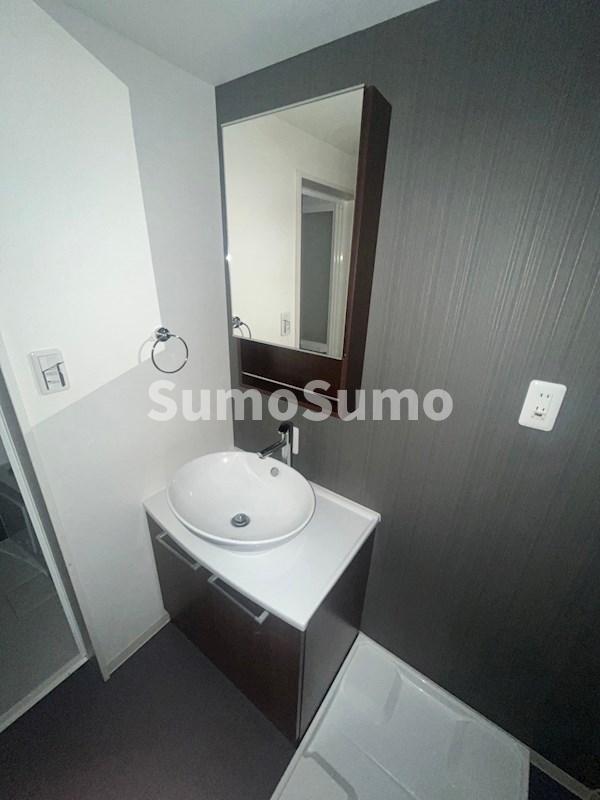 洗面設備　広い洗面スペース