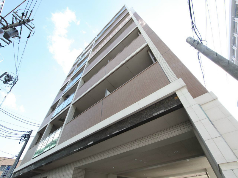 建物外観　外観　オートロック付　外壁タイル張り　敷地内平面駐車場有