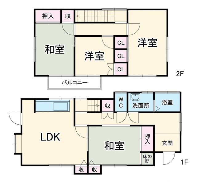 横戸町戸建の間取り写真