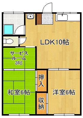 コーポ植田の間取り写真