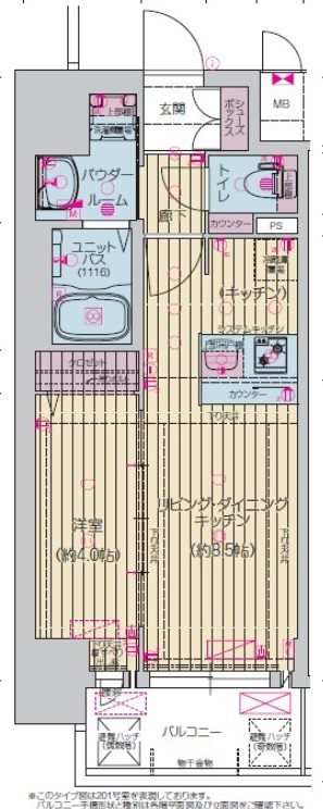プレサンス上前津エレスタの間取り写真