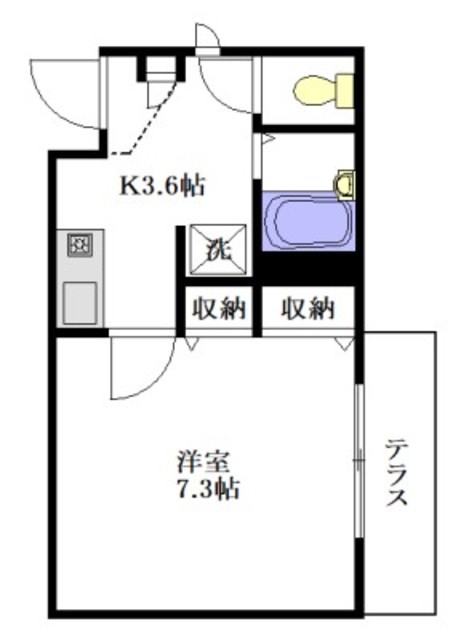 ＪＲ中央線 東中野駅 徒歩3分 2階建 築23年の間取り写真