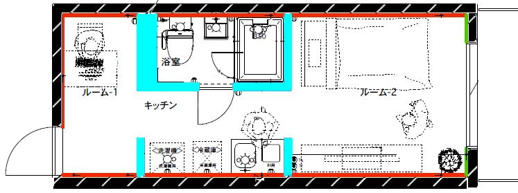 仙台市若林区大和町のマンションの間取り