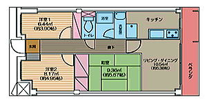 新潟市西区五十嵐東のマンションの間取り