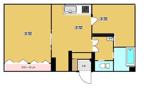 メイスイビル朝仁の間取り