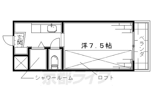 京都市伏見区向島津田町のマンションの間取り