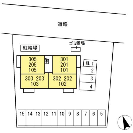 【D-ROOMグランデファンテーヌの駐車場】