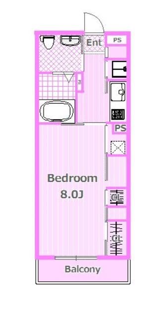 横浜市旭区さちが丘のアパートの間取り