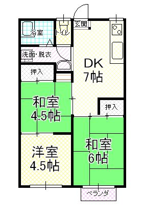 コスモハイツ鞠生の間取り