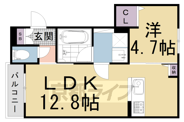 リガールメゾン　円町の間取り