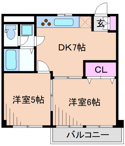 神奈川県横浜市港北区大豆戸町（マンション）の賃貸物件の間取り