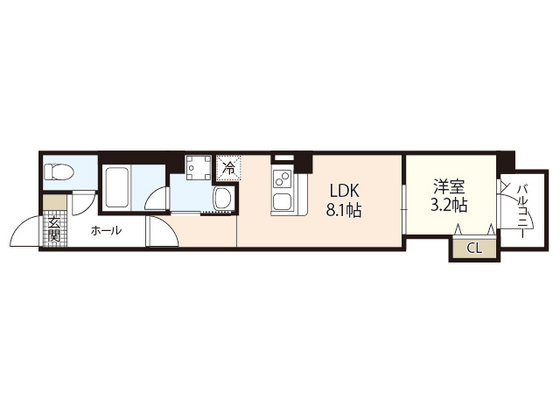 【広島市西区横川町のマンションの間取り】