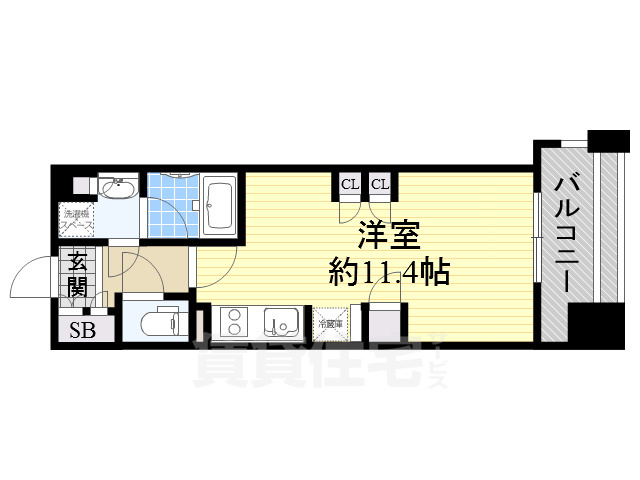 吹田市豊津町のマンションの間取り