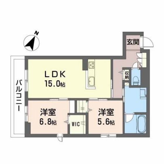 広島市東区温品のマンションの間取り