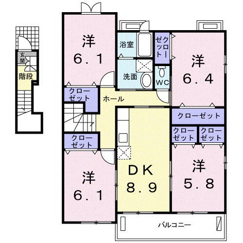 さぬき市志度のアパートの間取り