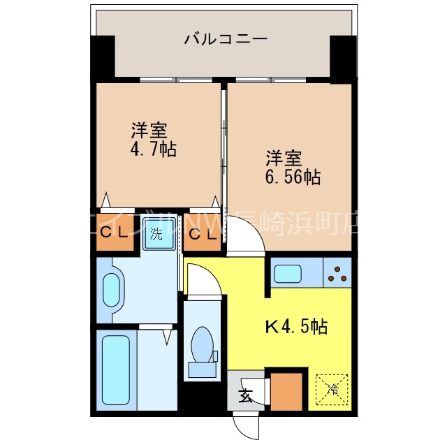 フェリーチェ梅香崎の間取り