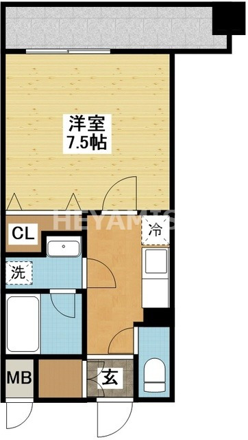 長崎市銅座町のマンションの間取り