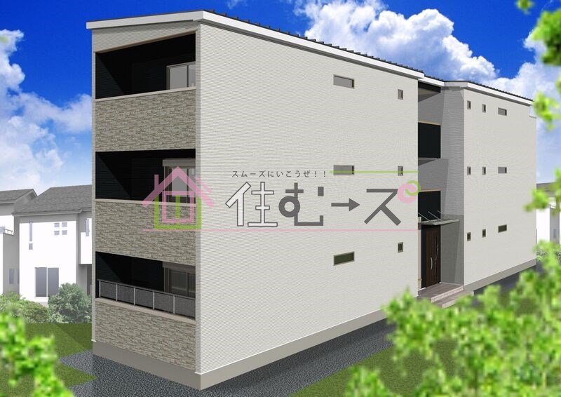 【四條畷市中野本町のアパートの建物外観】