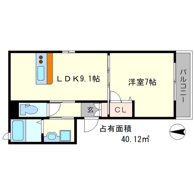 ガーデン鴨川御所東の間取り