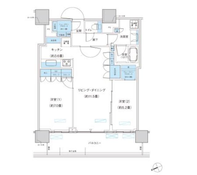 【パークシティ柏の葉キャンパス　ザ・ゲートタワー　ウエストの間取り】