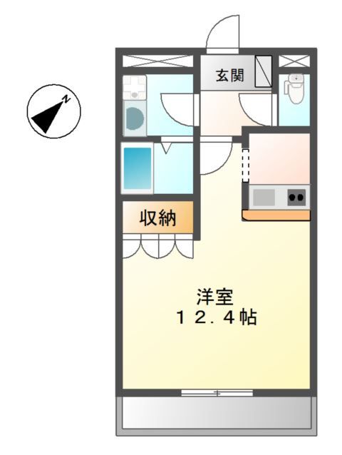 加古郡稲美町国岡のアパートの間取り