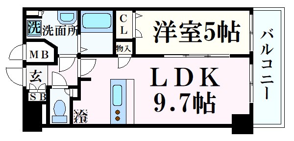 プレサンス三宮ポルトの間取り