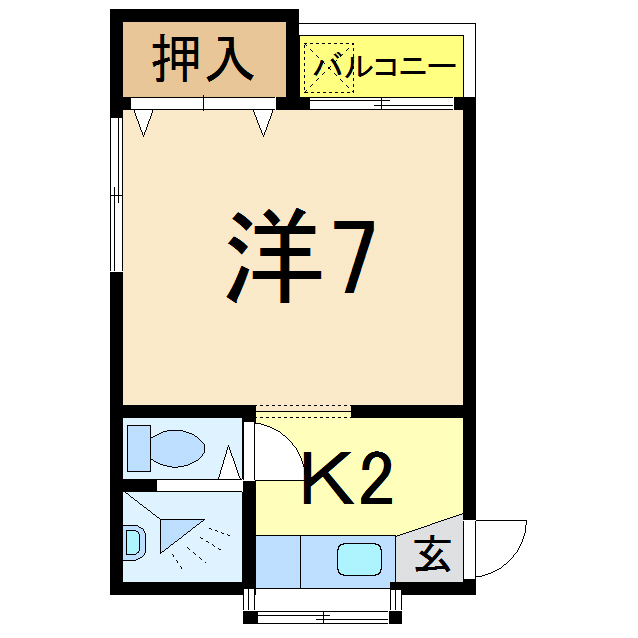 ワンセルフ（下山）の間取り