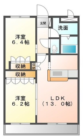 愛知郡愛荘町市のアパートの間取り