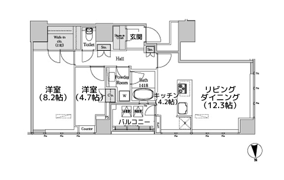 White Tower Hamamatsucho ホワイトタワー浜松町の間取り