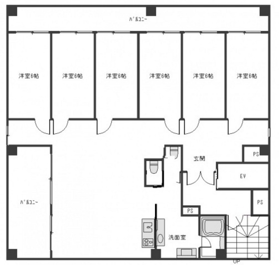 広島市中区舟入町のマンションの間取り