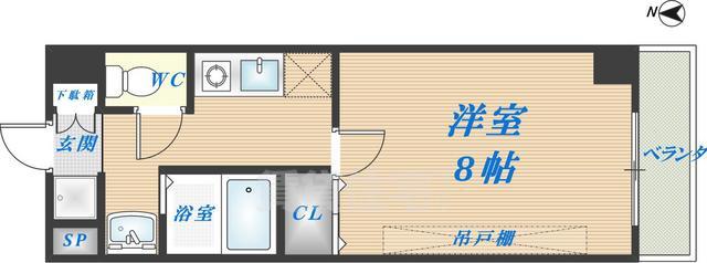 東大阪市足代新町のマンションの間取り