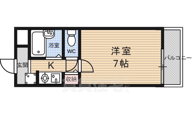 京都市右京区西院安塚町のマンションの間取り