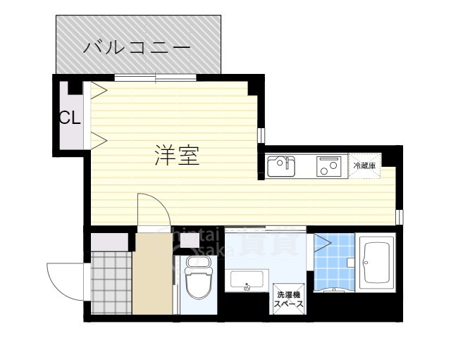 【池田市槻木町のマンションの間取り】