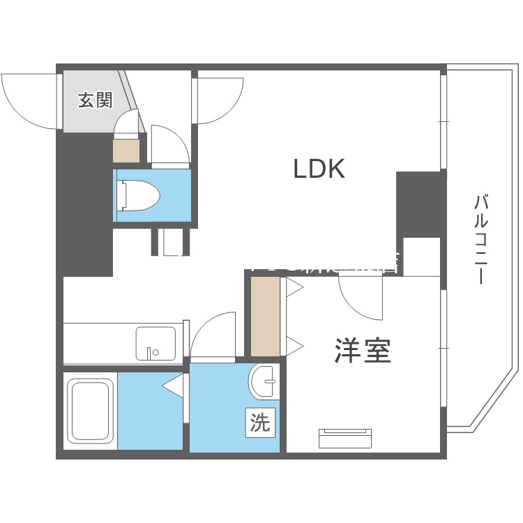 Aster　N13の間取り