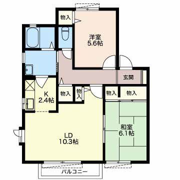 津市下弁財町津興のアパートの間取り