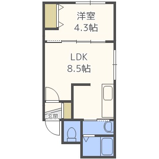 ラフィーネ円山公園・華の間取り