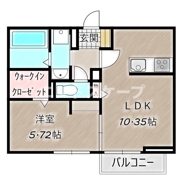 【高崎市問屋町のアパートの間取り】