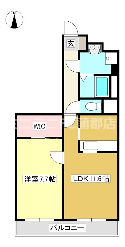 蒲郡市元町のマンションの間取り