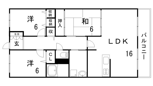 ライオンズマンション北鈴蘭台第２の間取り