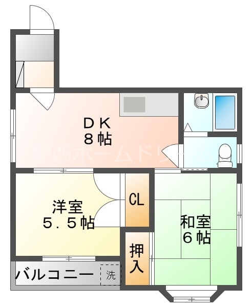 門真市千石東町のマンションの間取り