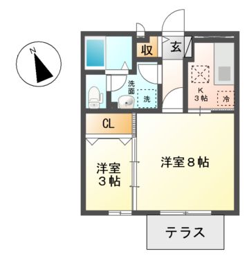 セジュール　アンの間取り